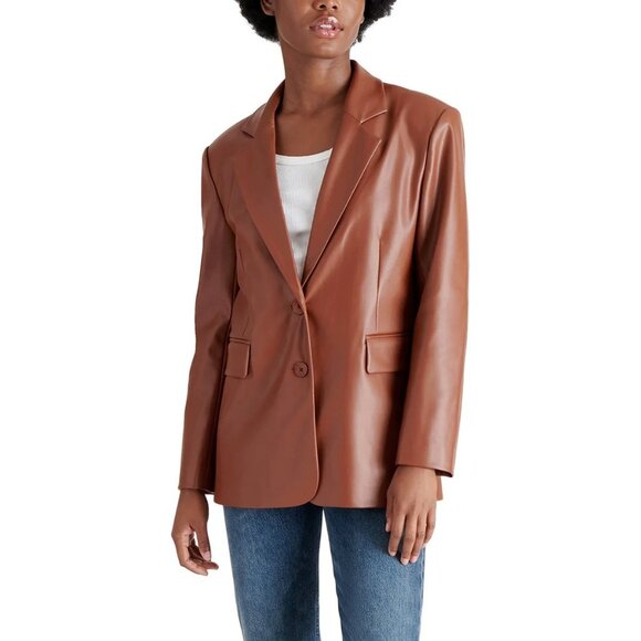 Steve Madden Ladies' Faux Leather Blazer | Brown | XLarge (NWT) - Picture 4 of 4